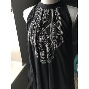 Tribal embroidered tank